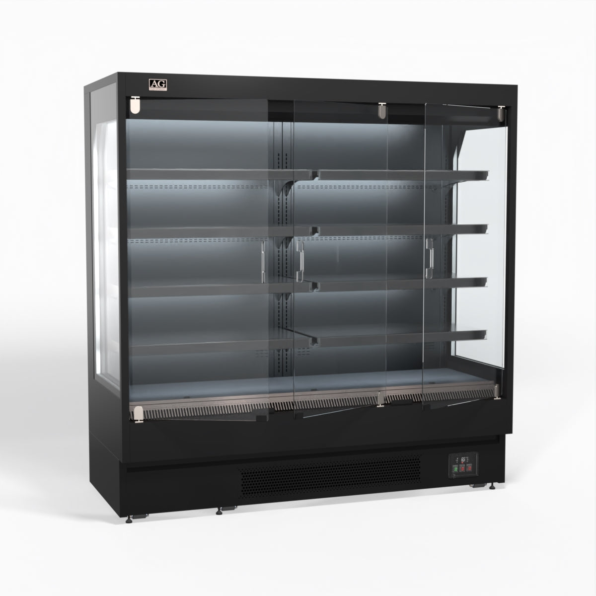 1940mm Supermarket Multi Deck Showcase 3 door Glass Fridge