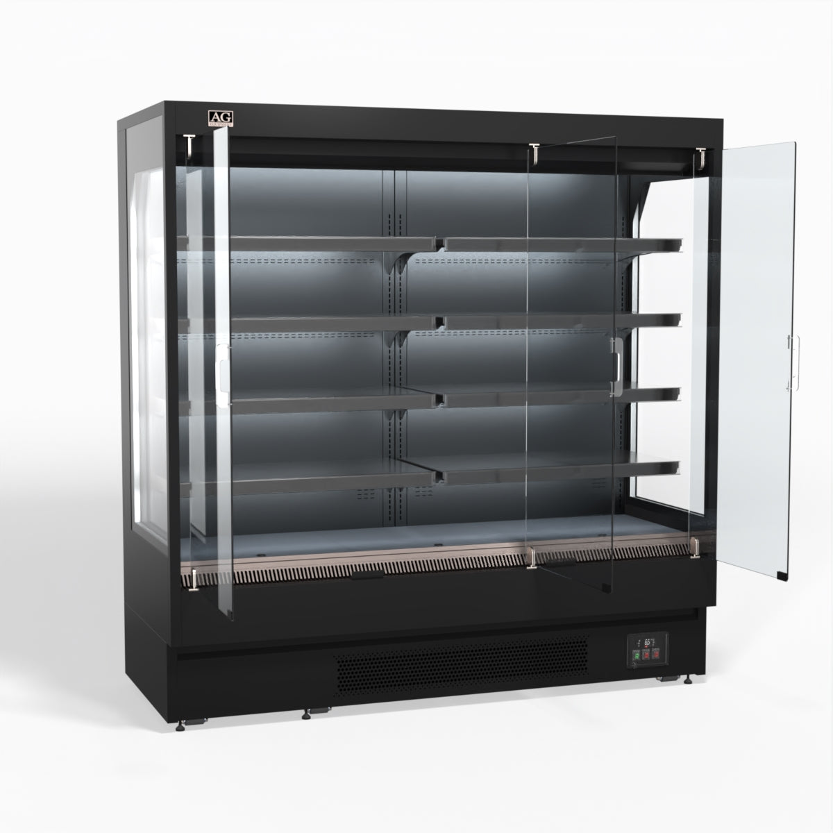 1940mm Supermarket Multi Deck Showcase 3 door Glass Fridge