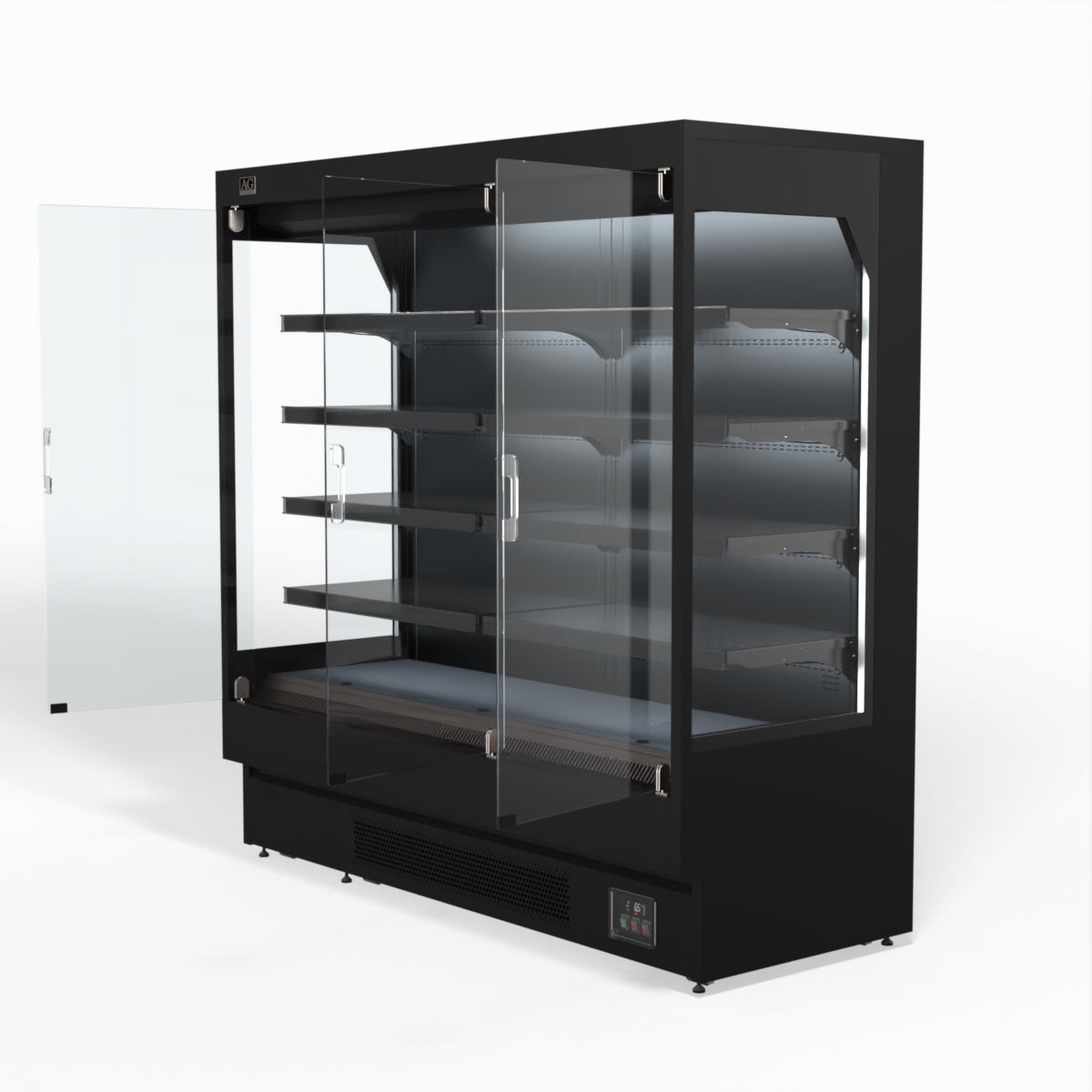 1940mm Supermarket Multi Deck Showcase 3 door Glass Fridge