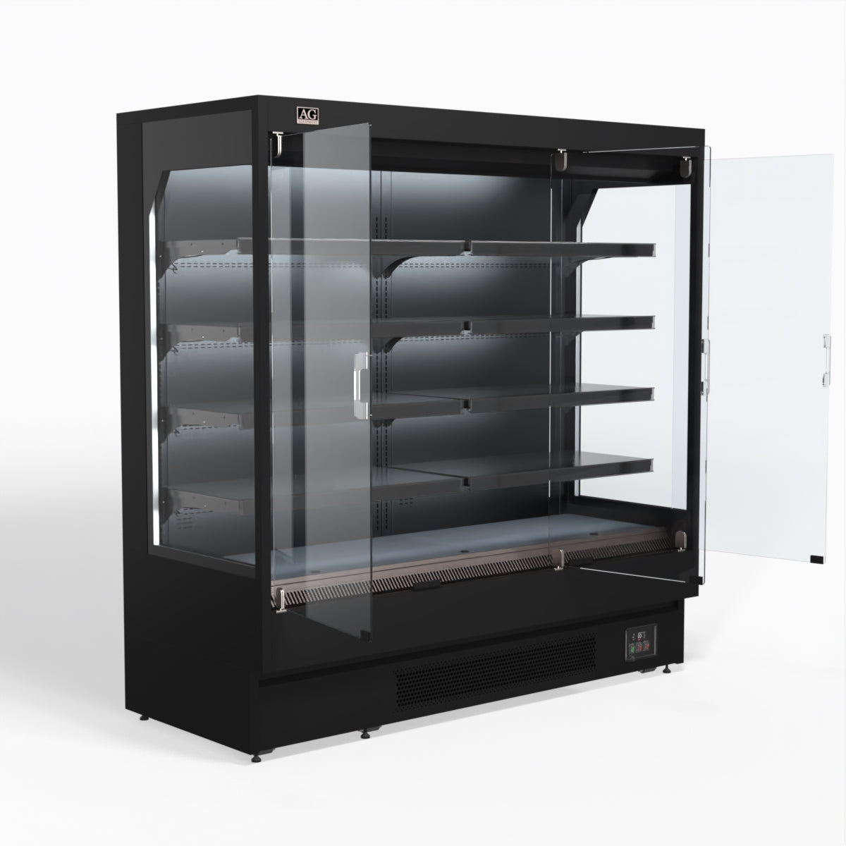 1940mm Supermarket Multi Deck Showcase 3 door Glass Fridge