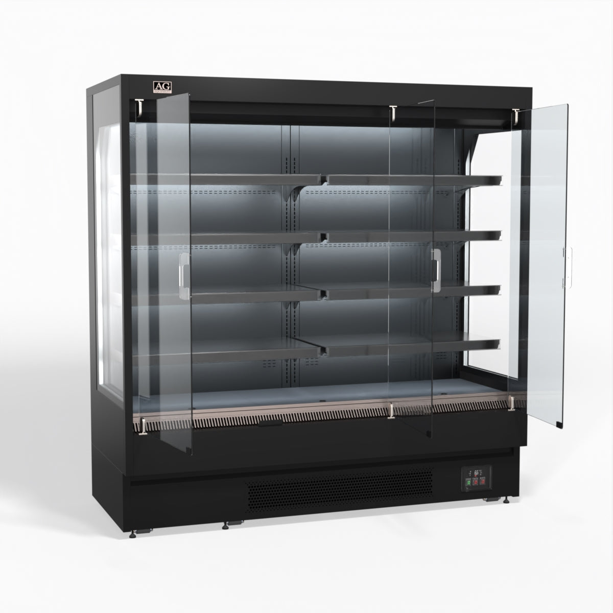 1940mm Supermarket Multi Deck Showcase 3 door Glass Fridge