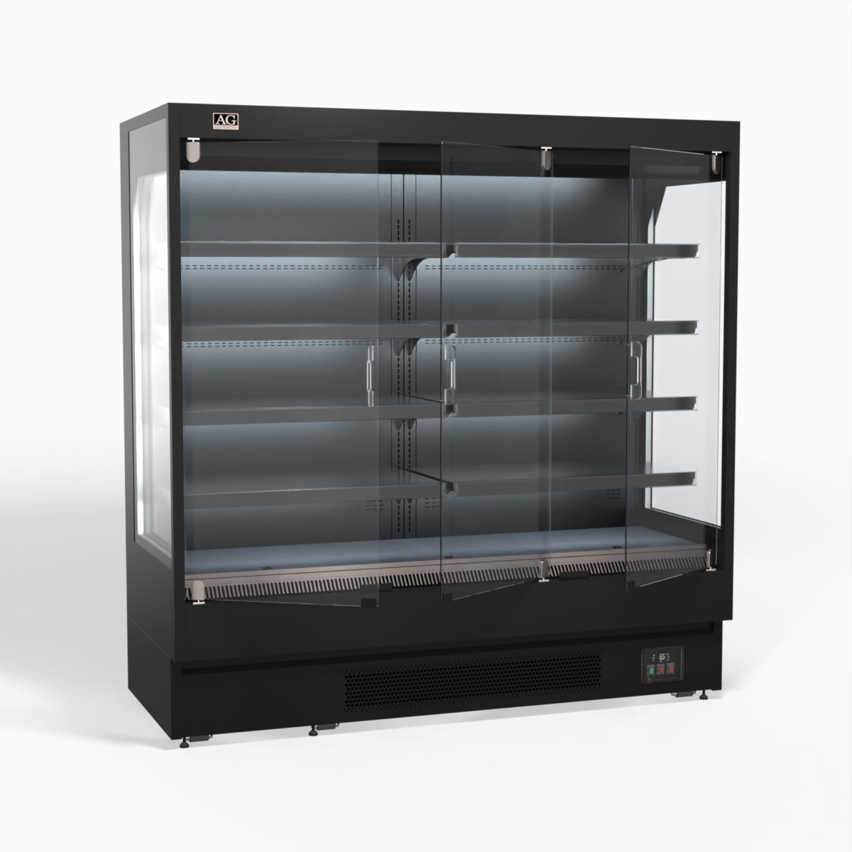 1940mm Supermarket Multi Deck Showcase 3 door Glass Fridge