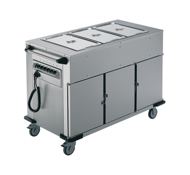 Rieber Norm Iii 3 Bain Marie Top 3 X Heated Cabinets Mobile Food Transport Trolley