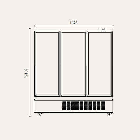 Exquisite Three Glass Door Upright Display Fridge - SMC1600 - Whisk Hospitality - SMC1600