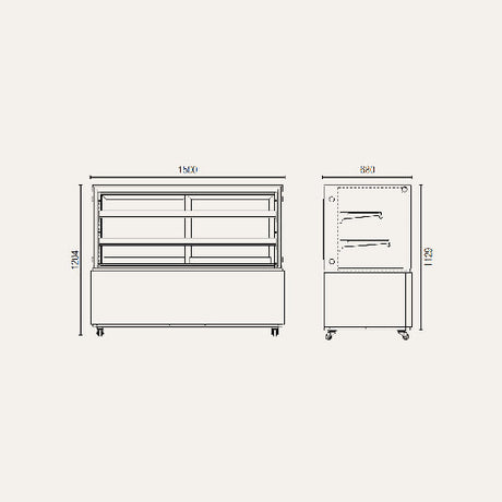 Exquisite Three Tiers Cake Display Refrigerators - CDR215 - Whisk Hospitality - CDR215