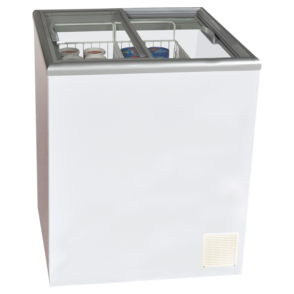 Nova 2 GSL 205L Flat Top Chest Freezer with Glass Sliding Lids  -  Whisk Hospitality