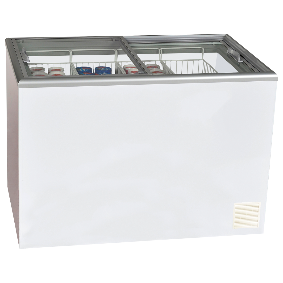 Nova 4 GSL 426L Flat Top Chest Freezer with Glass Sliding Lids  -  Whisk Hospitality