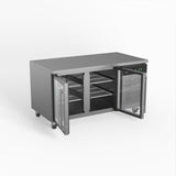 Two Door Commercial Glass Door Worktop / Under Bench Display Fridge 800mm Depth