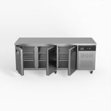 Three Door Commercial Worktop / Under Bench Fridge 800mm Depth