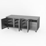 Three Door Commercial Worktop / Under Bench Fridge 800mm Depth