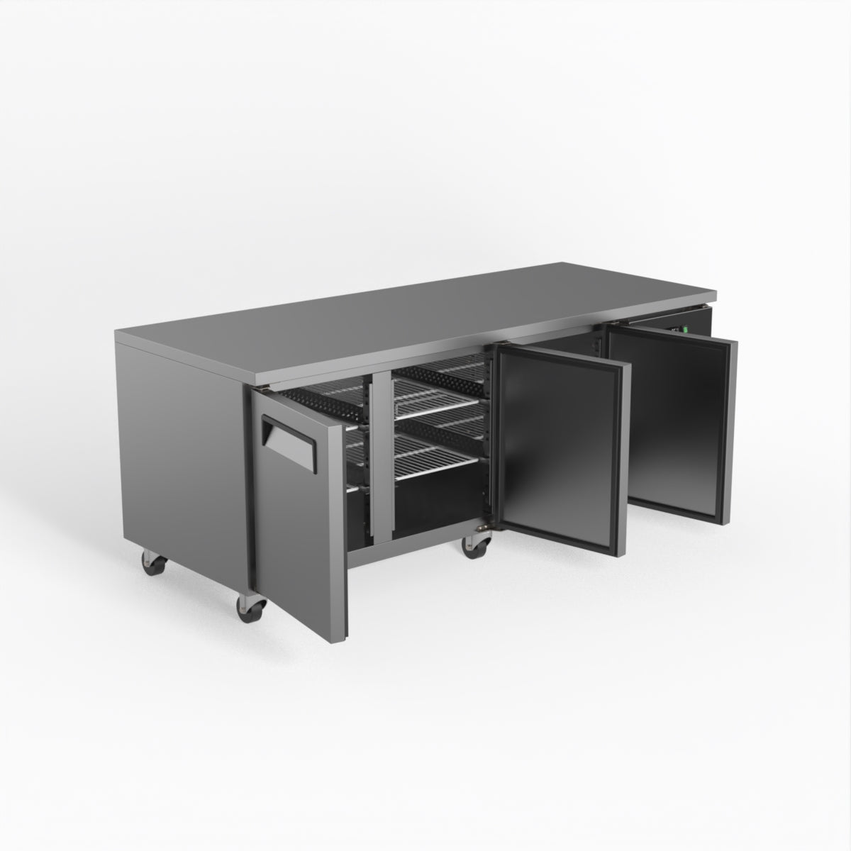 Three Door Commercial Worktop / Under Bench Fridge 800mm Depth