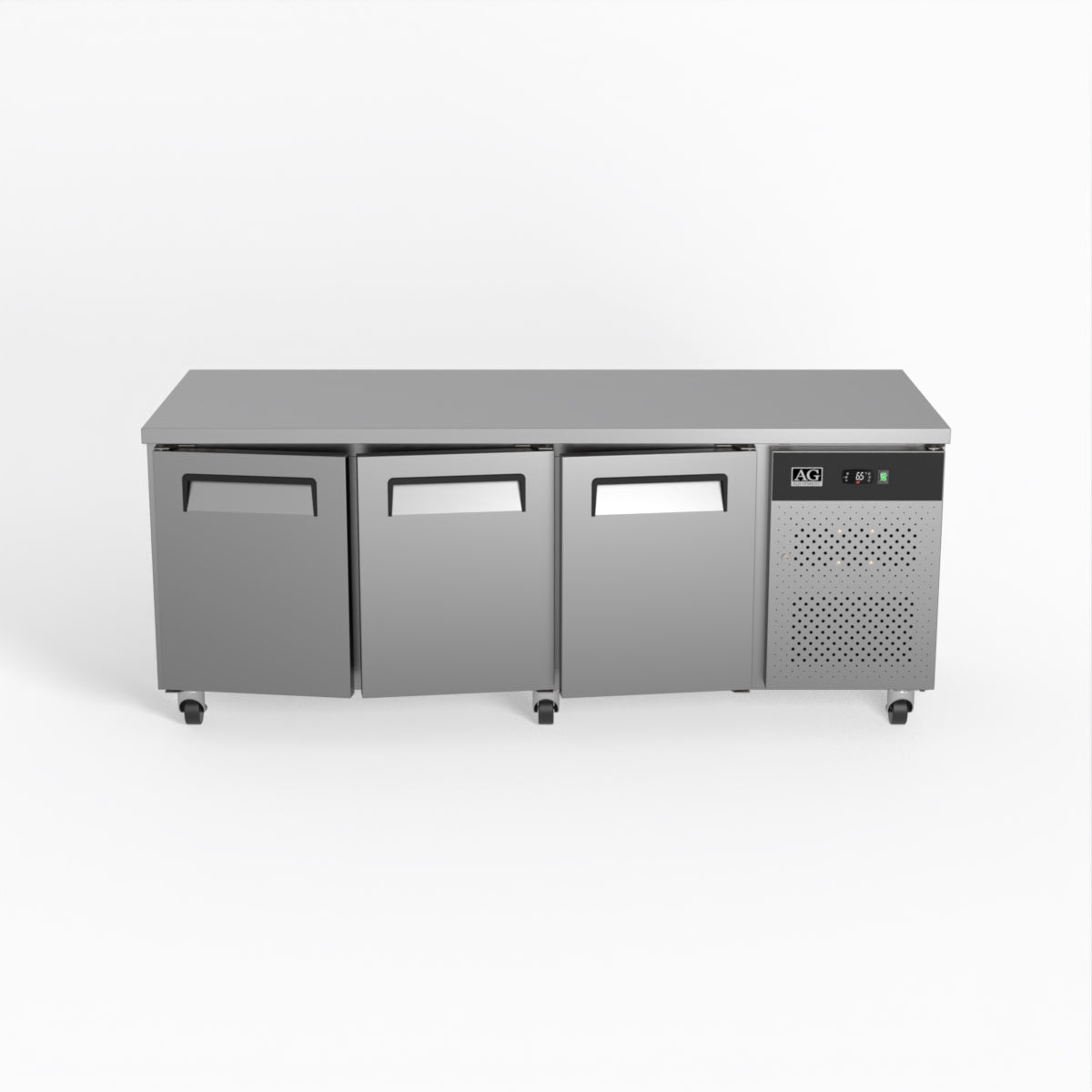 Three Door Commercial Worktop / Under Bench Fridge 800mm Depth