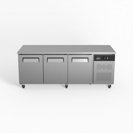 Three Door Commercial Worktop / Under Bench Fridge 800mm Depth