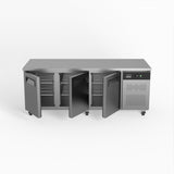 Three Door Commercial Worktop / Under Bench Fridge 800mm Depth