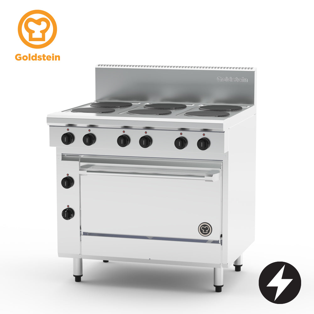 PE6S28FF-X | Electric Oven Range, 6 Solid Plates, 28" Fan Forced Oven - Whisk Hospitality - PE6S28FF-X