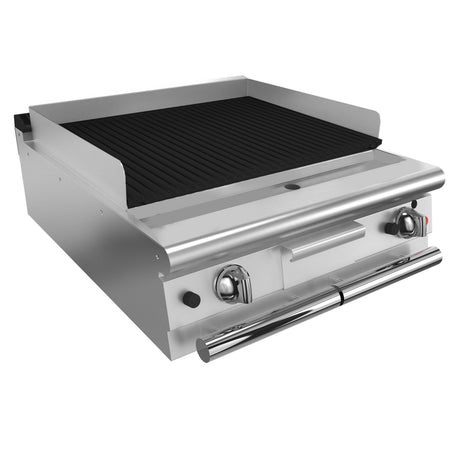 BARON 2 Burner Gas Lava Rock Chargrill