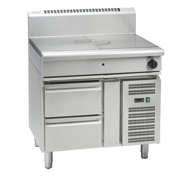 Waldorf 800 Series Rnl8100G Rb 900Mm Gas Target Top Low Back Version Refrigerated Base