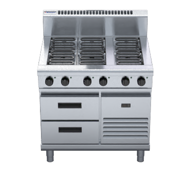 Waldorf 800 Series Rn8600E Rb 900Mm Electric Cooktop Refrigerated Base