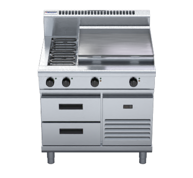 Waldorf 800 Series Rn8606E Rb 900Mm Electric Cooktop Refrigerated Base