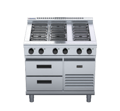 Waldorf 800 Series Rnl8600E Rb 900Mm Electric Cooktop Low Back Version Refrigerated Base