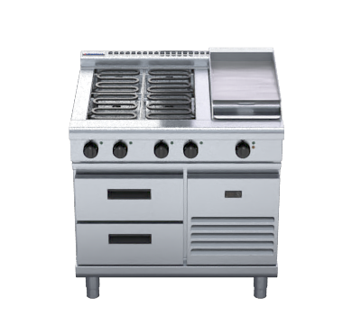 Waldorf 800 Series Rnl8603E Rb 900Mm Electric Cooktop Low Back Version Refrigerated Base