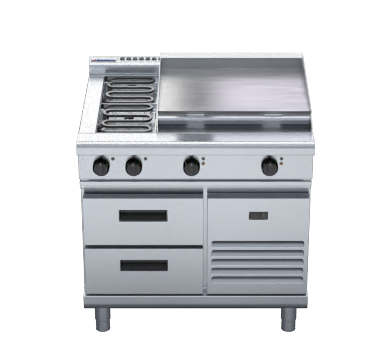 Waldorf 800 Series Rnl8606E Rb 900Mm Electric Cooktop Low Back Version Refrigerated Base