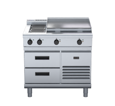 Waldorf 800 Series Rnl8606E Rb 900Mm Electric Cooktop Low Back Version Refrigerated Base