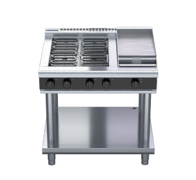 Waldorf Bold Rnlb8603E Ls 900Mm Electric Cooktop Low Back Version Leg Stand