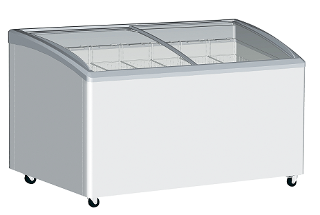 Exquisite Curved Glass Chest Freezer - SD575K - Whisk Hospitality - SD575K