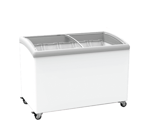 Exquisite Curved Glass Chest Freezer - SD400 - Whisk Hospitality - SD400