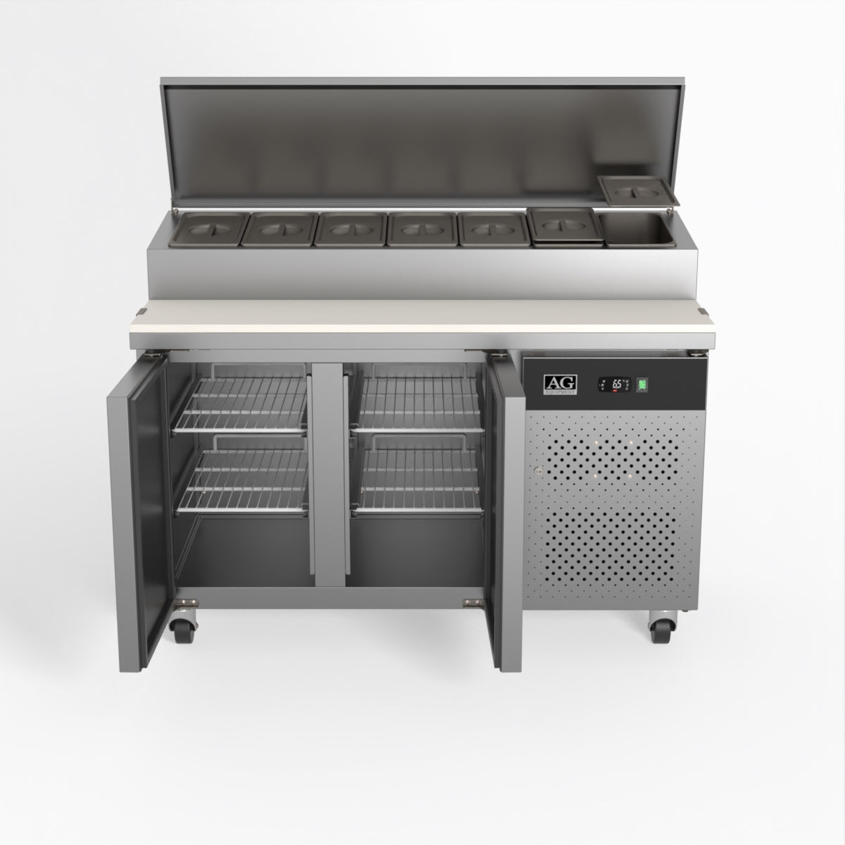 AG 2 Door Saladette Fridge – Fits 7 x 1/3 GN Trays SH2000-700