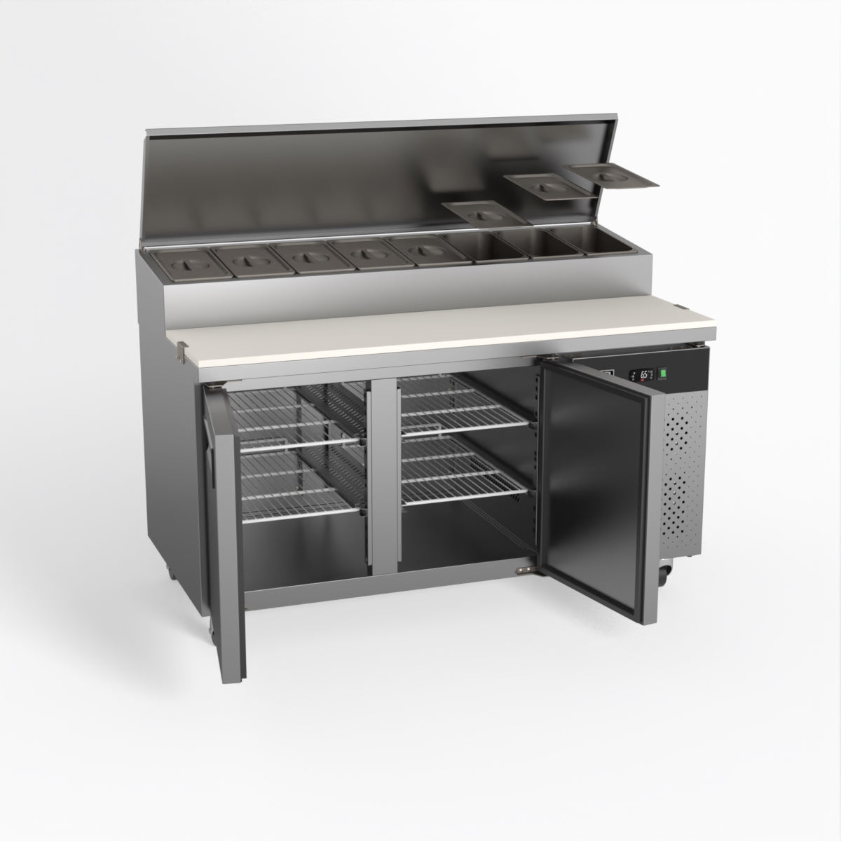 AG 2 Door Saladette Fridge - 8 x 1/3 GN Trays SH2000-800