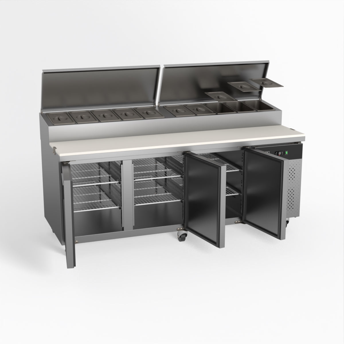 AG 3 Door Saladette Fridge - 10 x 1/3 GN Trays SH3000-800