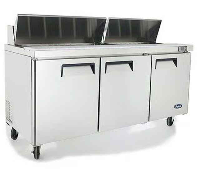 Atosa MSF8304 3 Door Sandwich Prep Fridge