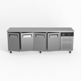 Commercial Four Door Worktop / Under Bench Fridge 600mm Depth