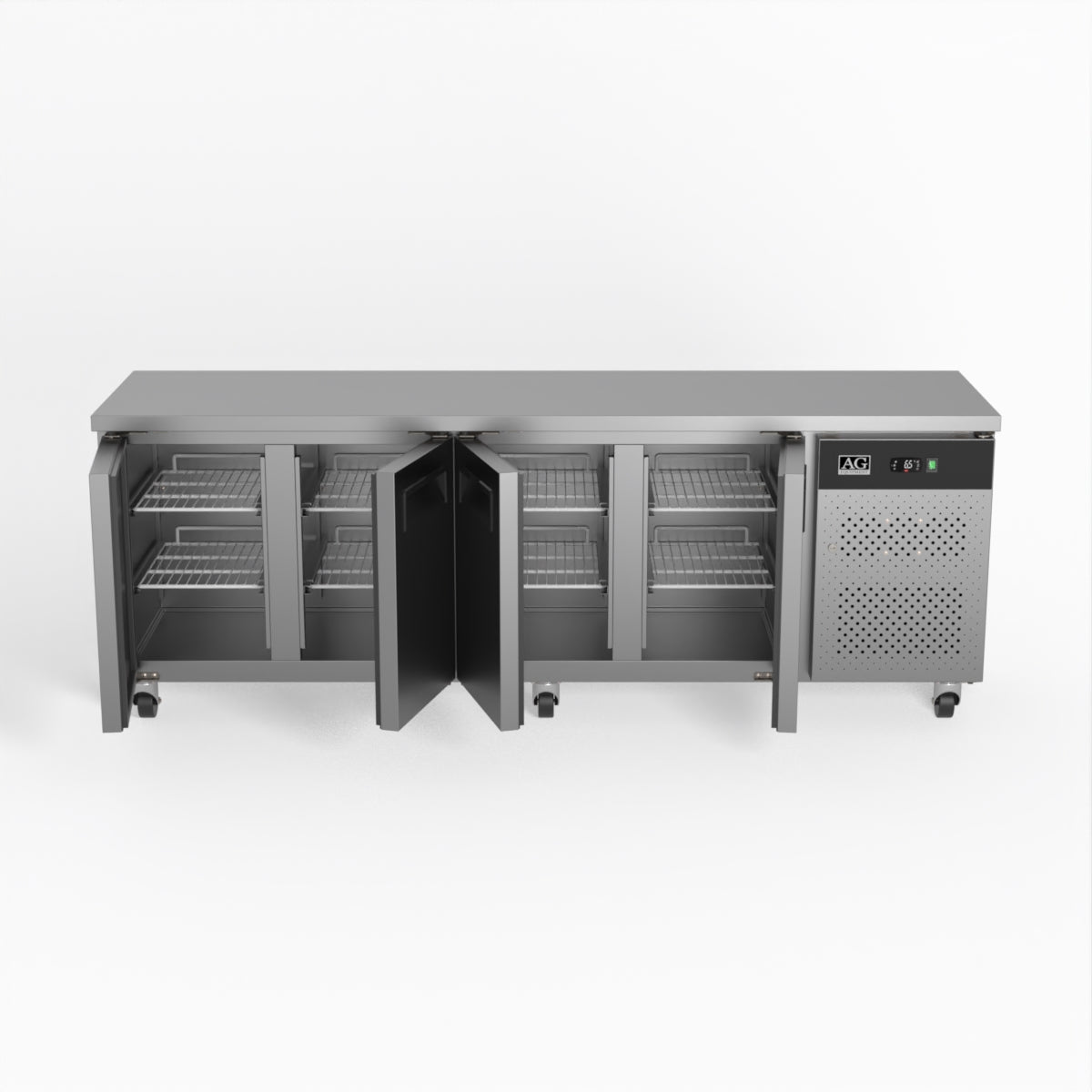 Commercial Four Door Worktop / Under Bench Fridge 600mm Depth