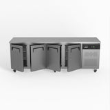 Commercial Four Door Worktop / Under Bench Fridge 600mm Depth