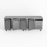 Commercial Four Door Worktop / Under Bench Fridge 600mm Depth