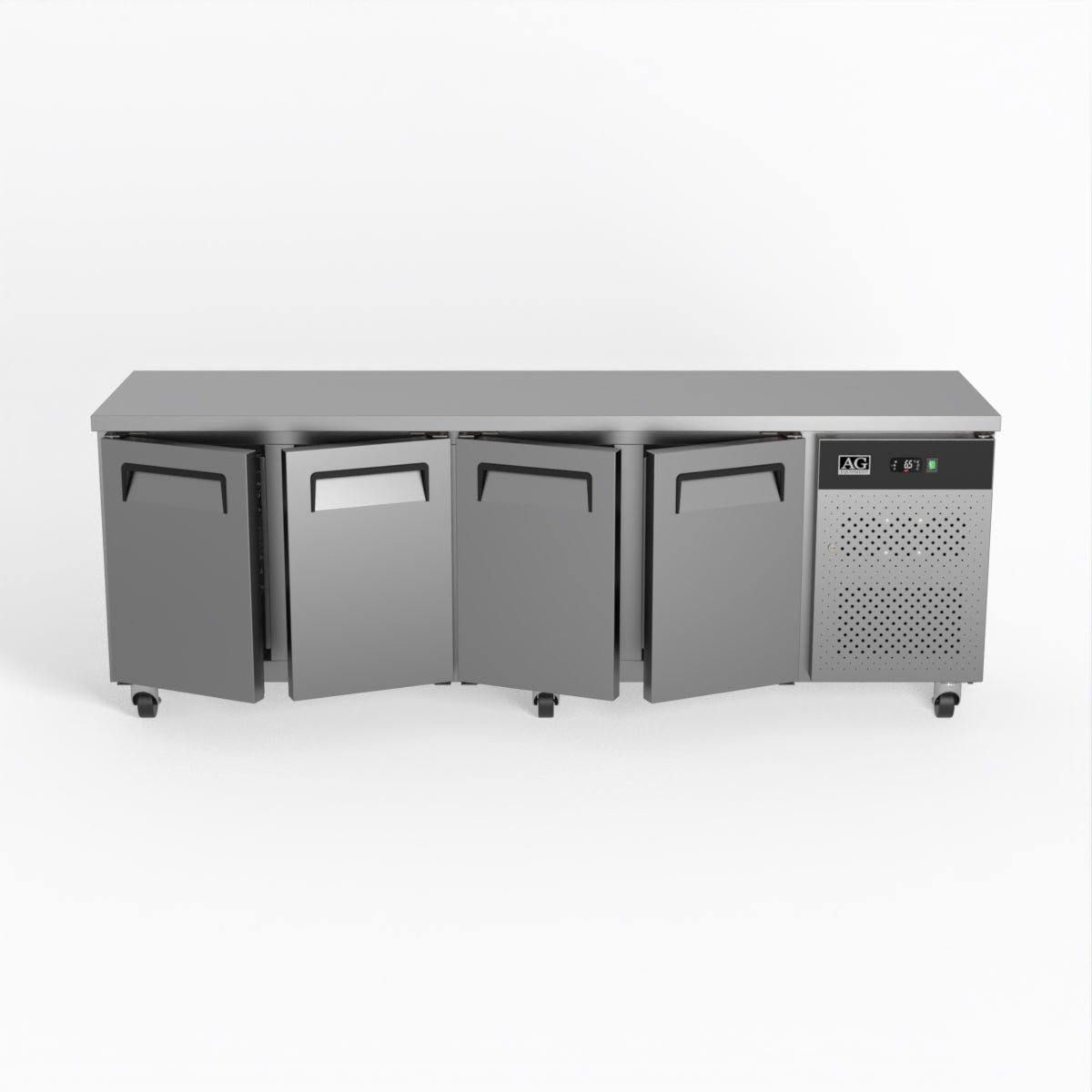 Commercial Four Door Worktop / Under Bench Fridge 600mm Depth