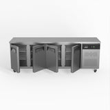 AG Commercial Four Door Worktop / Under Bench Fridge 600mm Depth SLX4100TN