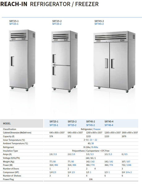 Skipio SRT25-1 Single Door Upright Storage Fridge