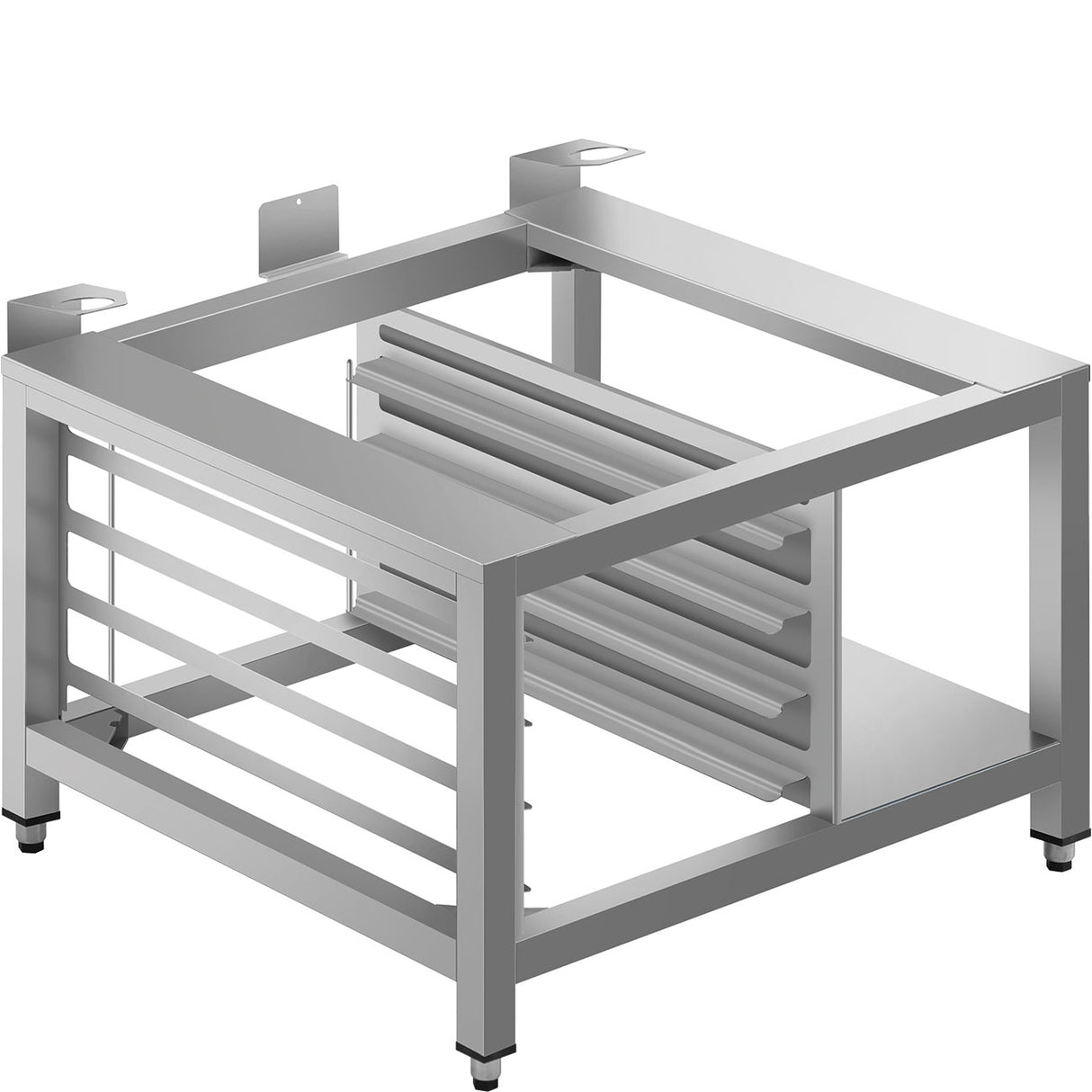 SMEG STDM Stainless steel oven stand with 4 tray supportsSuitable for Singe or Twin Stack- SPO5/SPO4 Ovens (single or two oven load)
