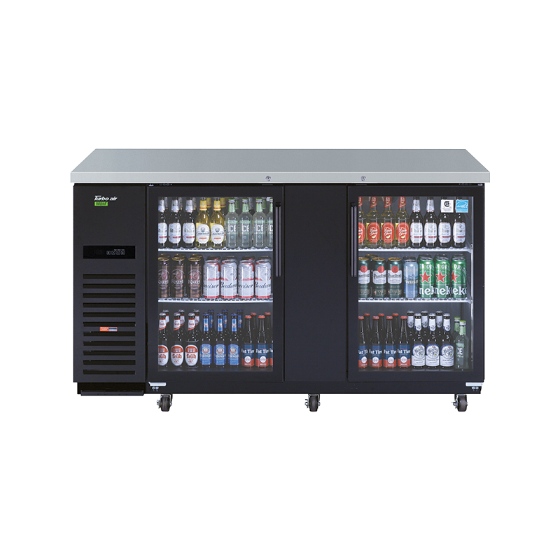 Turbo Air 3 Glass Door Back Bar Fridge Black 1754mm TBB-3SGD - Whisk Hospitality - TBB-3SGD