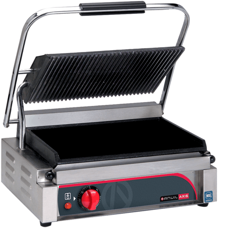 Anvil Panini Press Single Ribbed Top Flat Bottom TSS2000