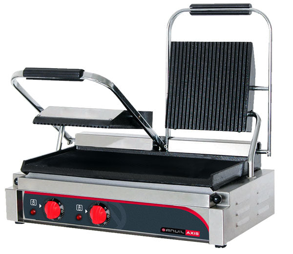 Anvil Panini Press Double Ribbed Top Flat Bottom TSS3000