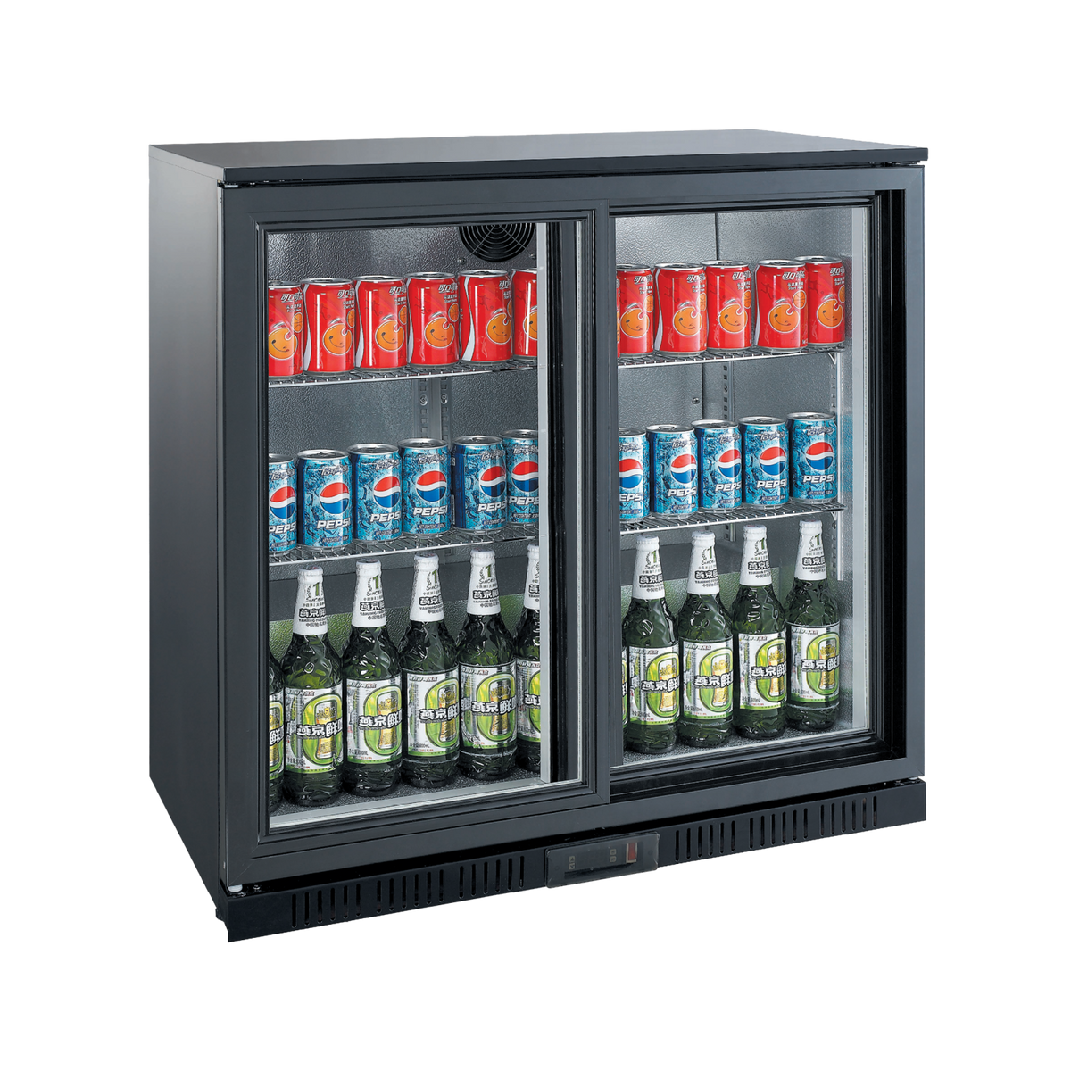 Exquisite Two Sliding Doors Backbar Display Fridge - UBC210S - Whisk Hospitality - UBC210S