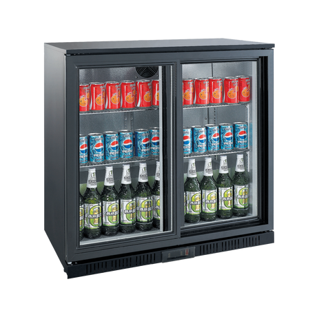 Exquisite Two Sliding Doors Backbar Display Fridge - UBC210S - Whisk Hospitality - UBC210S