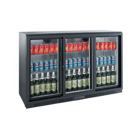 Exquisite Three Sliding Doors Backbar Display Fridge - UBC330S - Whisk Hospitality - UBC330S