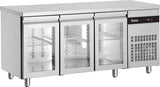 Inomak Glass Undercounter Fridge 1790mm UBI7179G