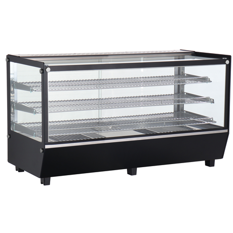 Verona 120H 202L Counter Top Heated Display - Black  -  Whisk Hospitality